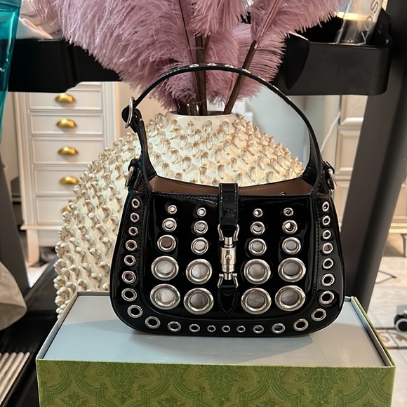 LIMITED GUCCI black and silver chain Gucci bag with Swarovski crystals. BNIB - Picture 7 of 10